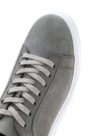 Men's Gray Nubuck Leather Sneaker | Derimod