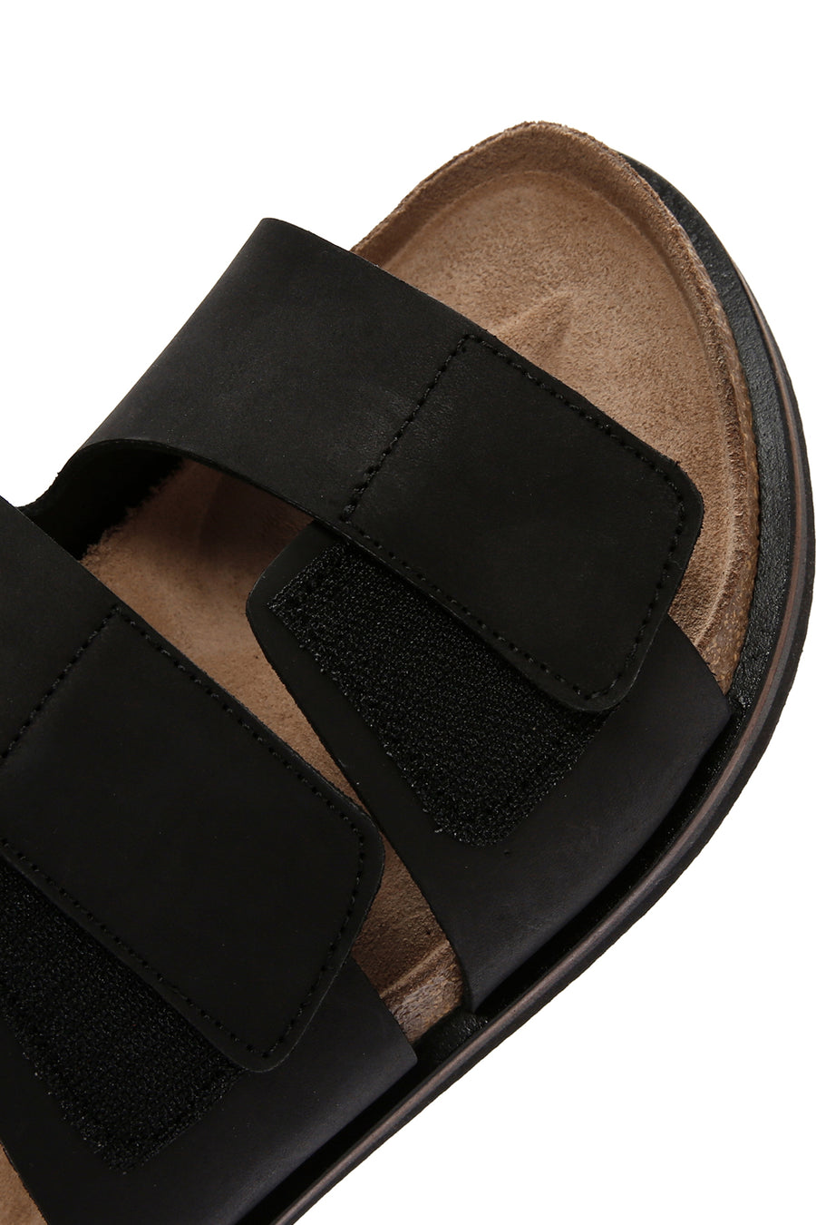 Men's Black Nubuck Leather Slippers