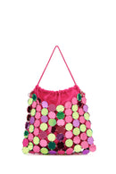 Women's Multi-Colored Long Chain Strap Sequin Crossbody Bag | Derimod