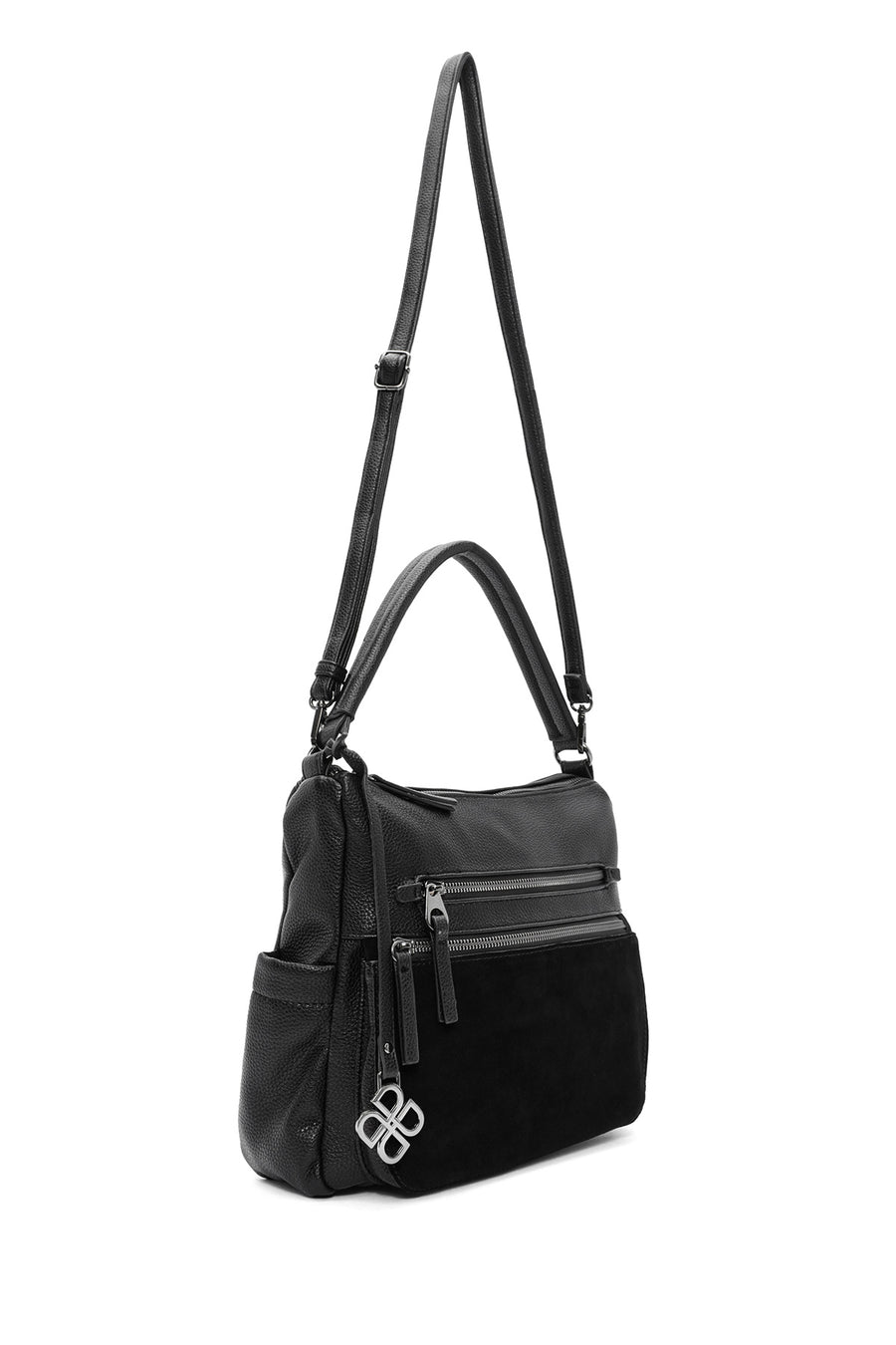 Women's Black Long Strap Shoulder Bag