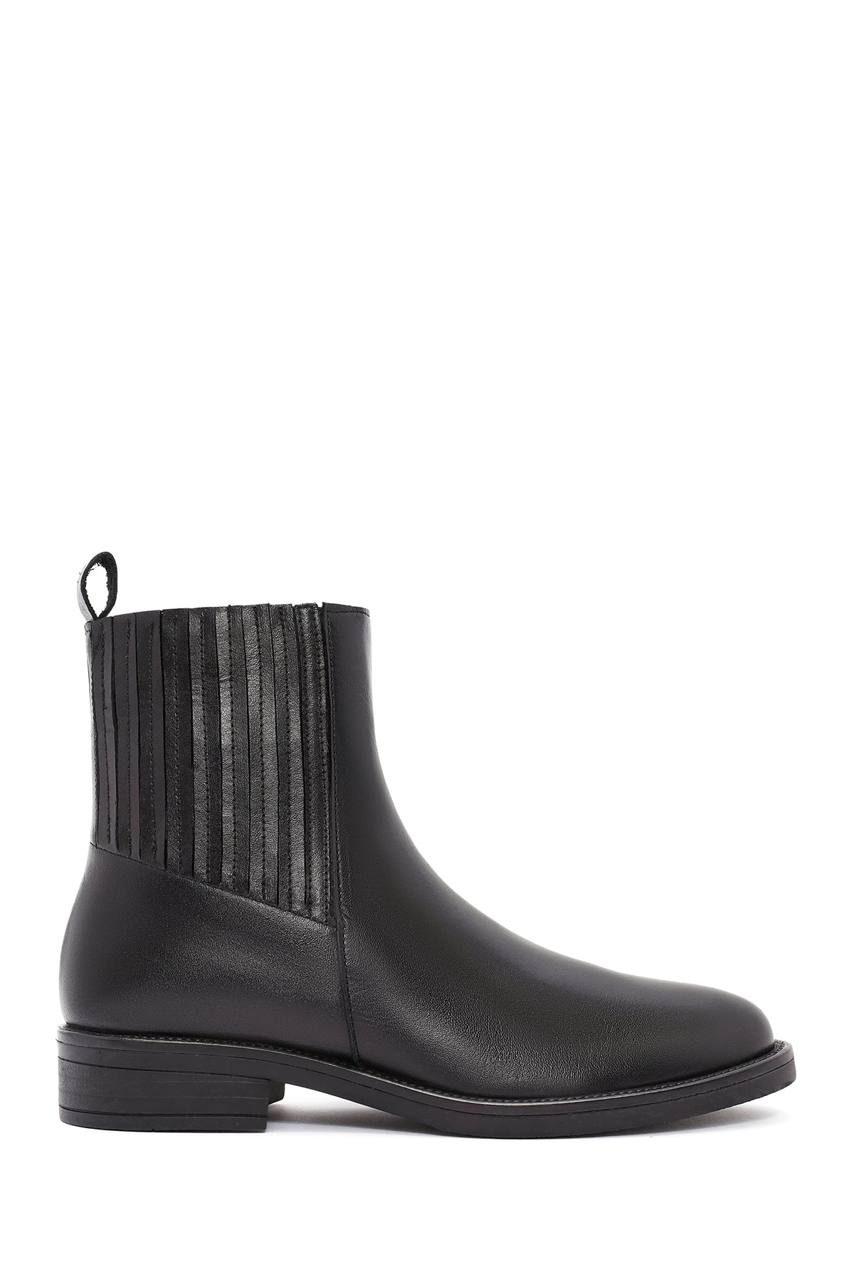 Women's Black Leather Chelsea Boots 24WFD162518 | Derimod