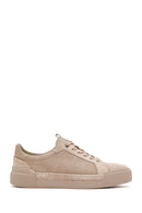 Men's Beige Lace-up Leather Sneaker | Derimod