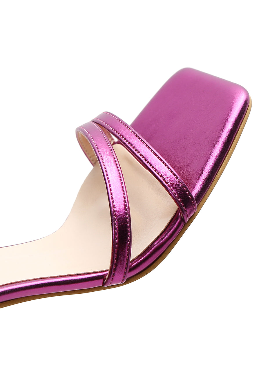 Women's Fuchsia Ankle Strap Heeled Sandals