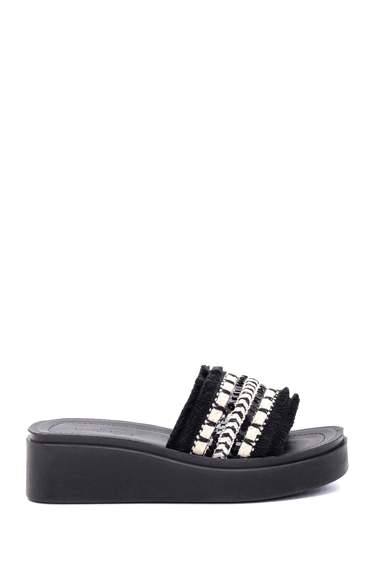Women's Black Thick Soled Slippers 22SFE466214 | Derimod