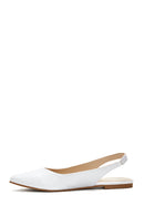 Women's White Open-Back Ballerinas | Derimod