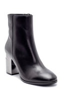 Women's Leather Heel Detailed Boots | Derimod