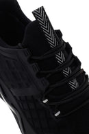 Men's Black Thick Soled Leather Sneaker | Derimod