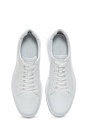 Men's White Leather Sneaker | Derimod