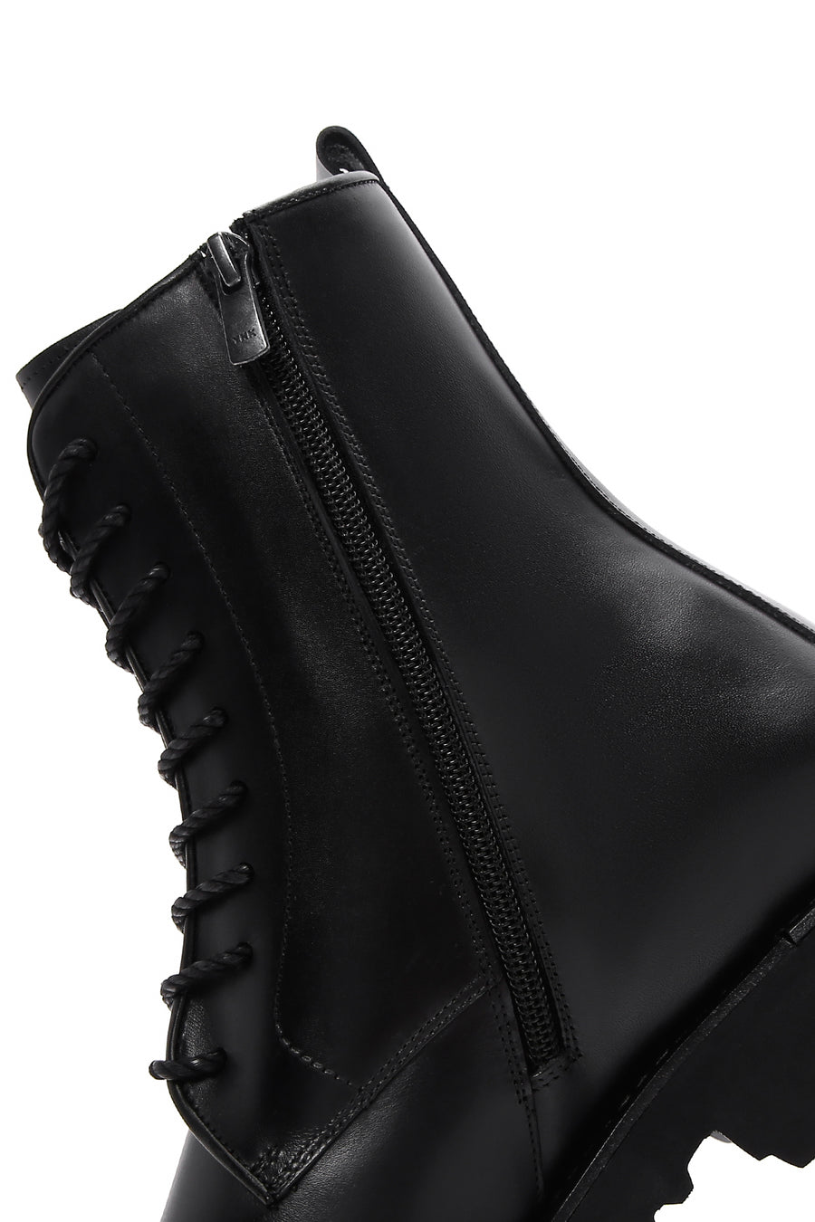 Men's Black Leather Zippered Boots
