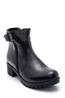 Women's Leather Zipper Boots | Derimod