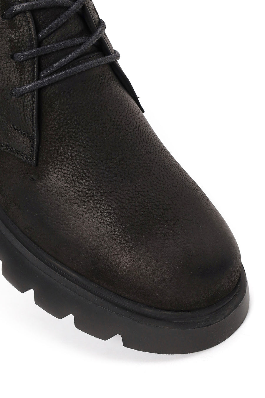 Male Black Lace-up Nubuck Leather Casual Boots