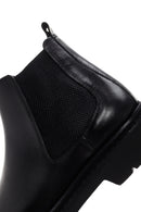 Men's Black Chelsea Leather Boots | Derimod