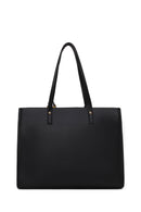 Woman Black Printed Classic Shoulder Bag | Derimod