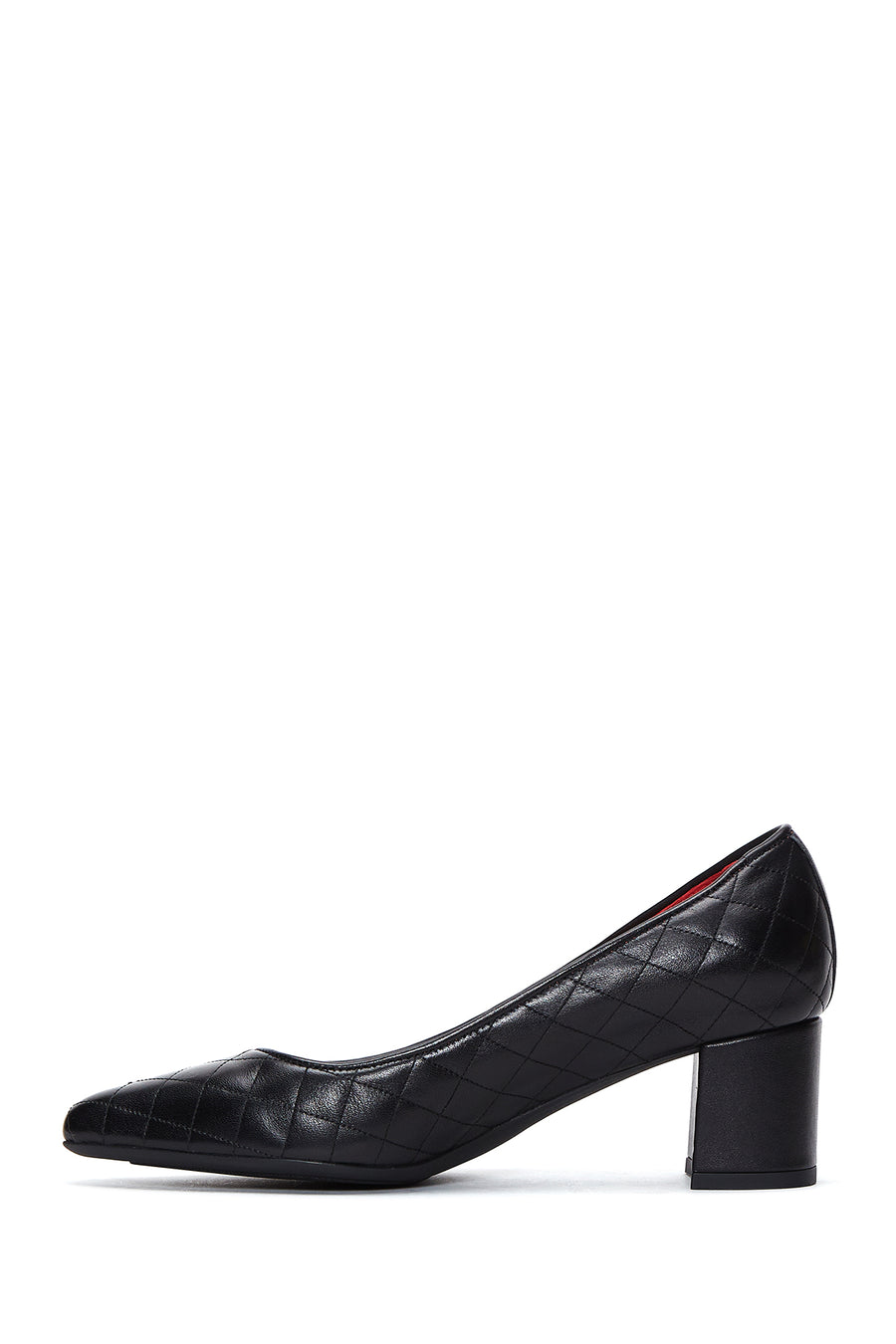 Women's Leather Gritti For Derimod Quilted Heeled Shoes