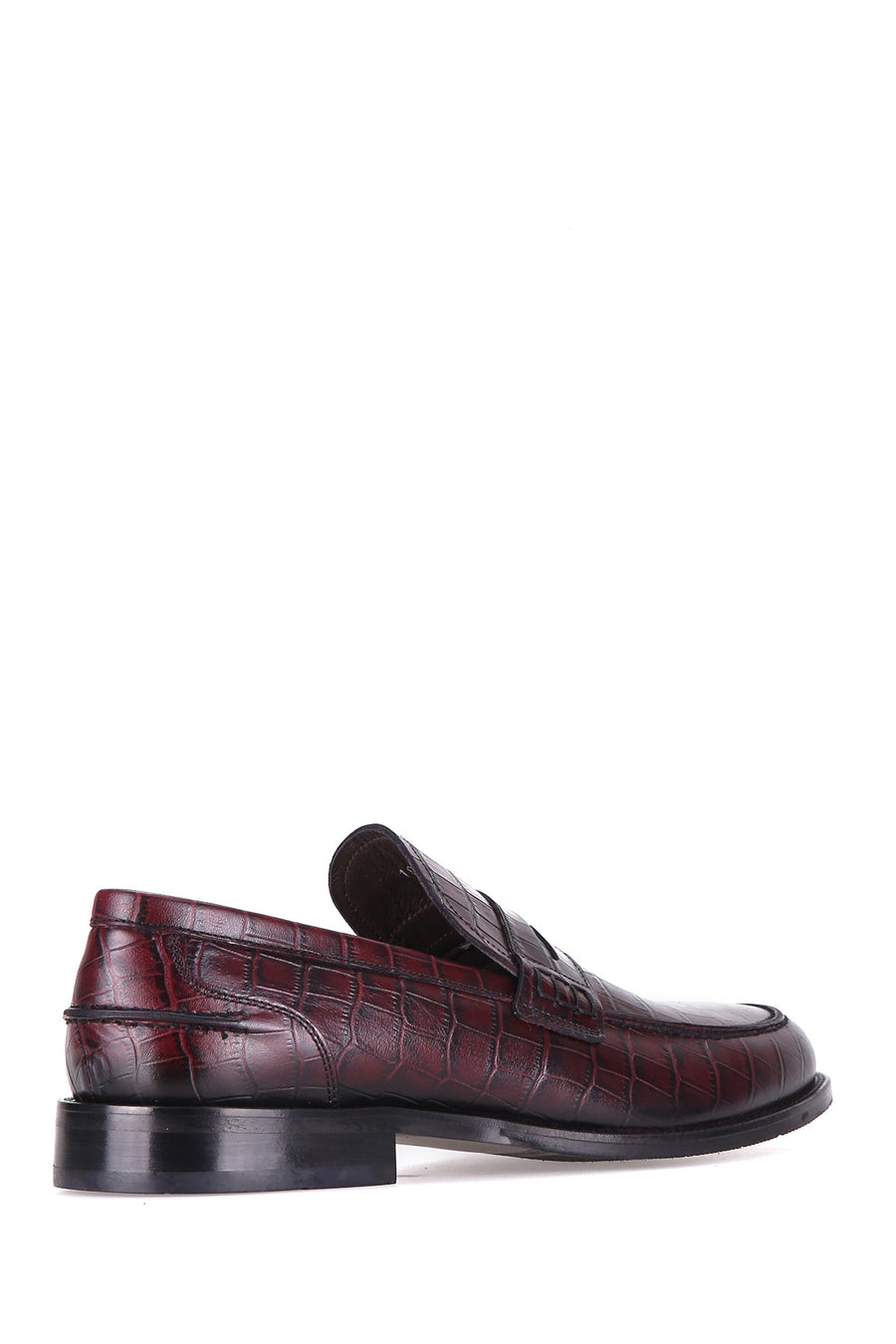 Crocodile Patterned Men's Leather Shoes
