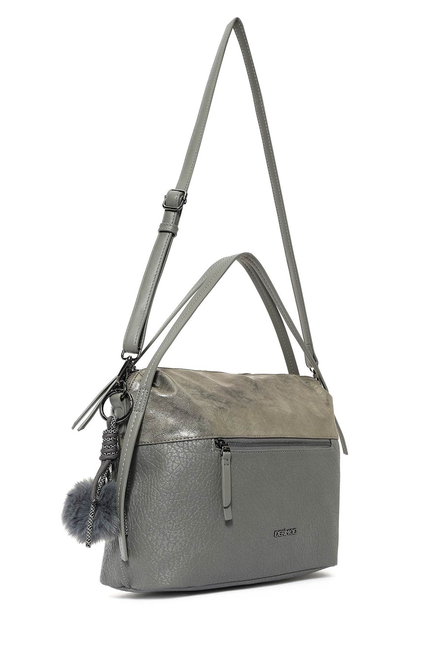 Women's Gray Long Strap Shoulder Bag