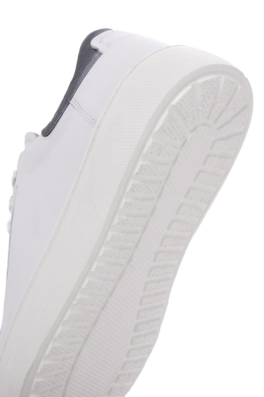 Men's White Lace-up Leather Sneaker