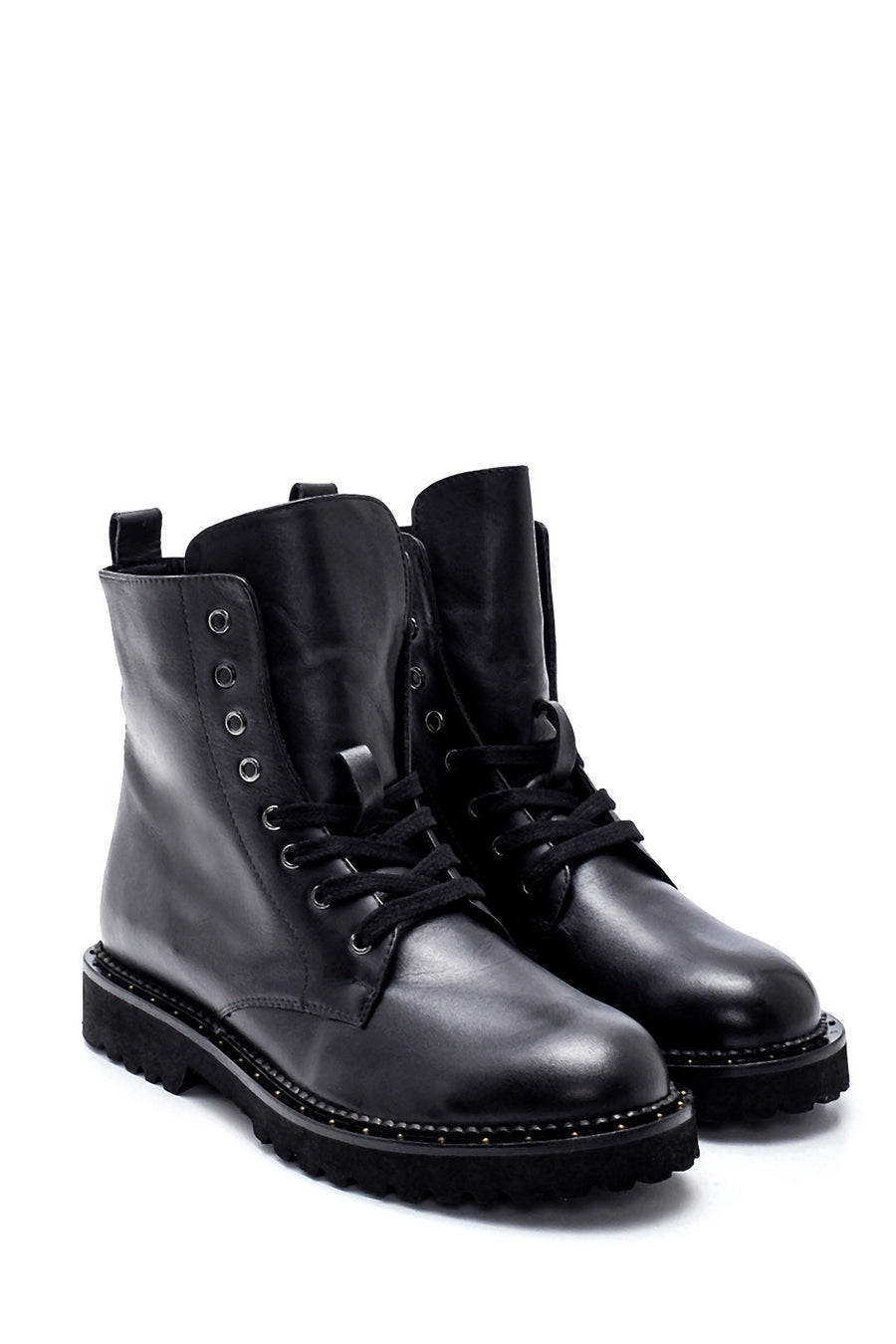 Women's Leather Zipper Boots