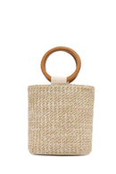 Women's Cream Straw Handbag | Derimod