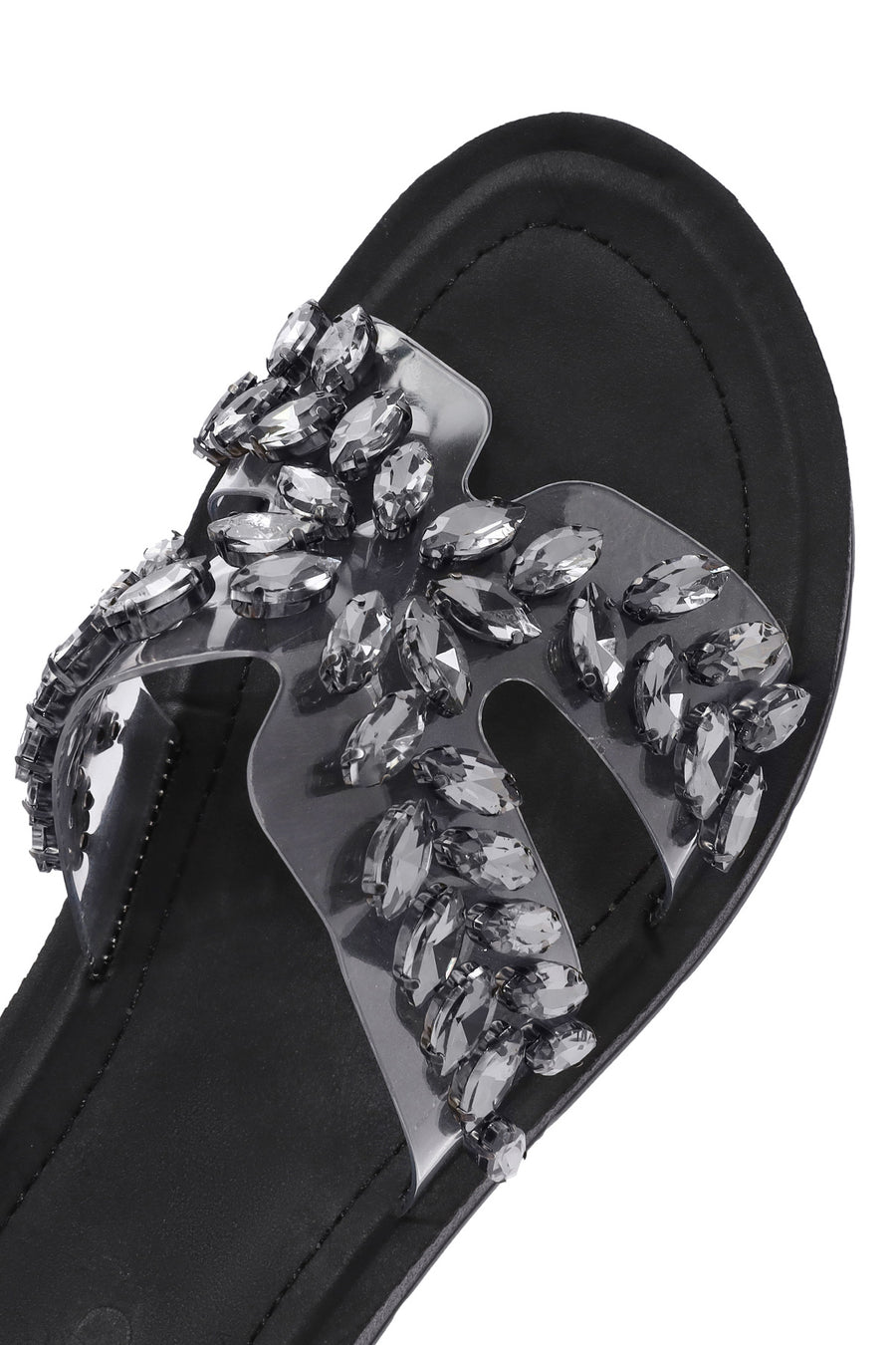 Women's Black Stone Slippers
