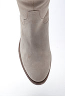 Women's Suede Leather Heeled Boots | Derimod