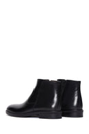 Men's Black Leather Classic Zipper Boots | Derimod