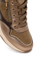 Kadın Vizon Bağcıklı Dolgu Topuklu Sneaker | Derimod