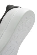 Men's White Lace-up Thick-Sole Leather Sneaker | Derimod