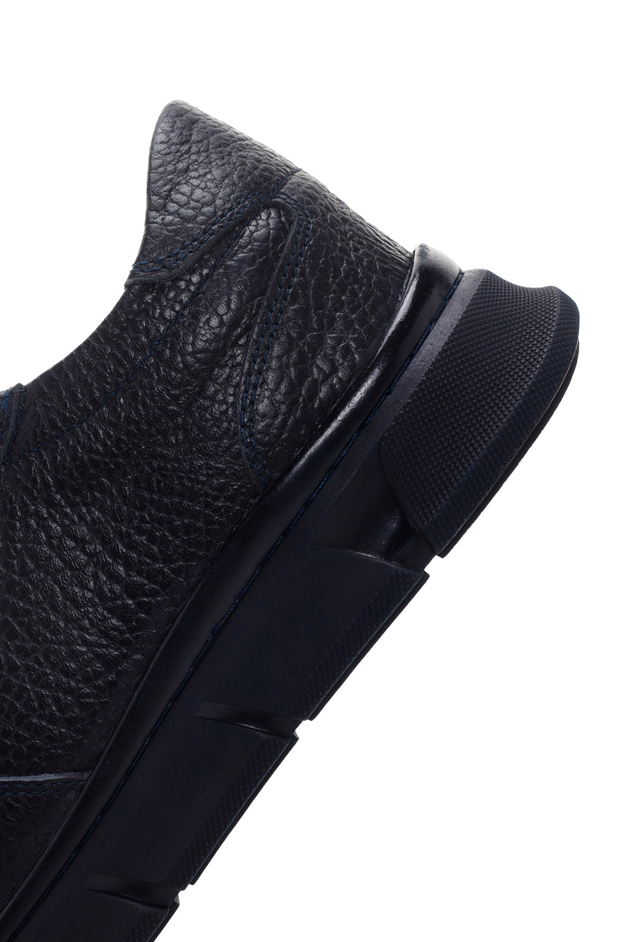 Erkek Lacivert Deri Sneaker