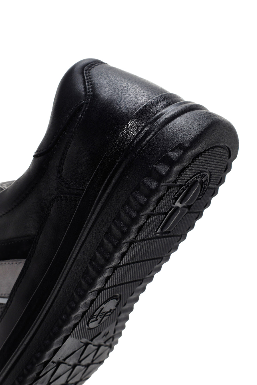 Men's Black Lace-up Leather Sneaker