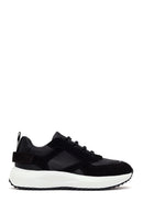 Kadın Siyah Bağcıklı Kalın Tabanlı Deri Sneaker | Derimod