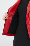 Kiara Kadın Kırmızı Deri Ceket | Derimod