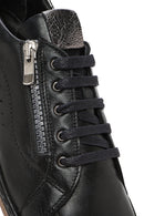 Women's Black Lace-Up Leather Sneaker | Derimod