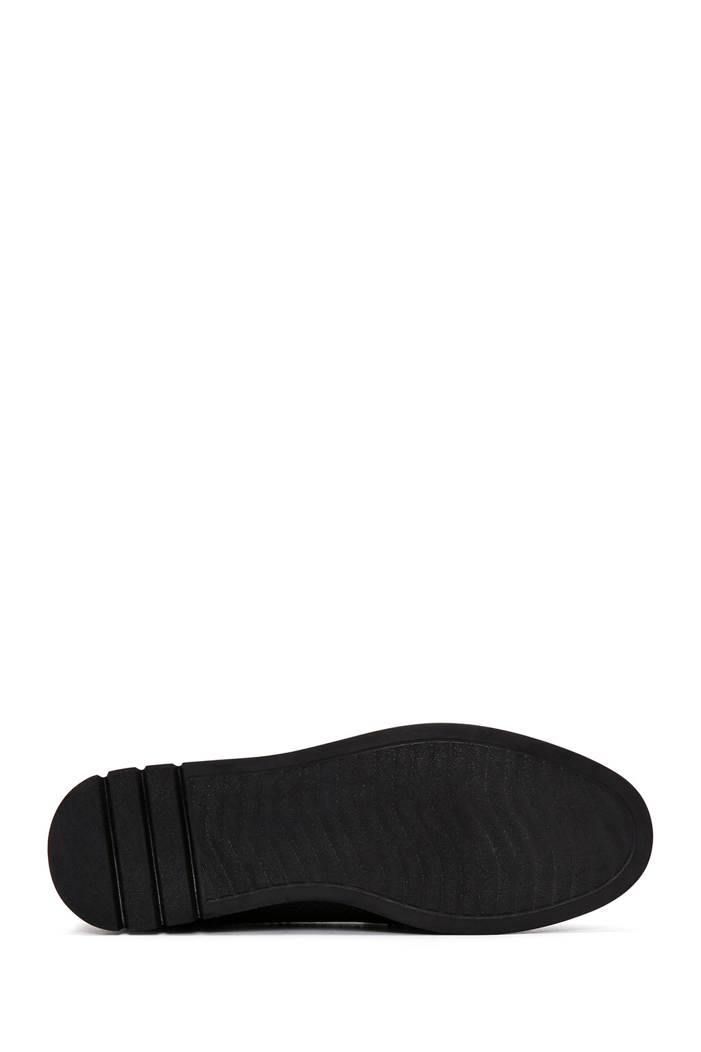Kadın Siyah Tokalı Deri Comfort Loafer