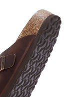 Birkenstock Men's Brown Boston Nubuck Leather Slippers | Derimod