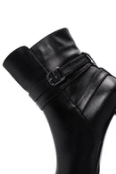 Women's Black Leather Heeled Boots | Derimod