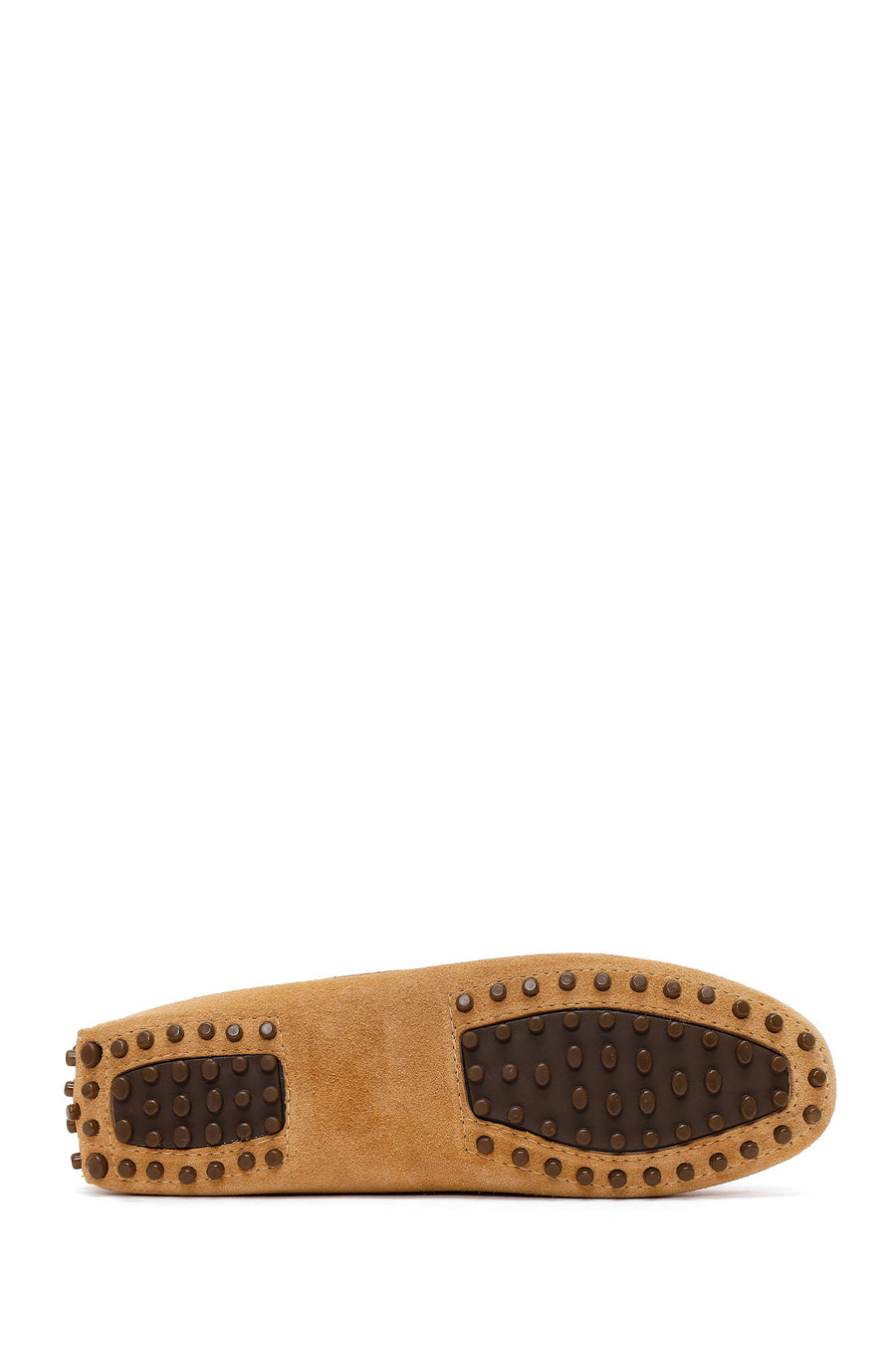 Kadın Camel Püsküllü Süet Deri Loafer