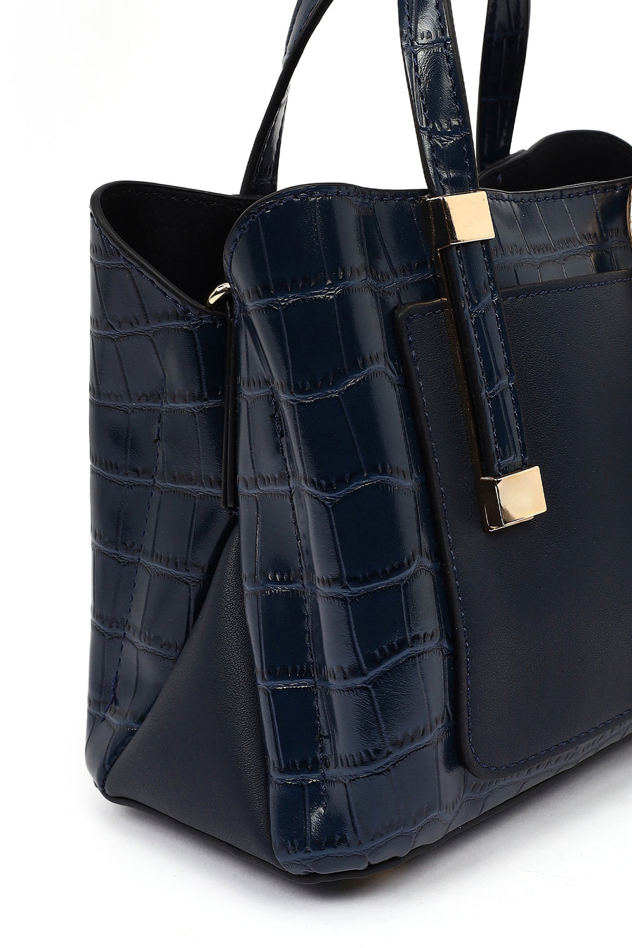 Women's Navy Blue Long Strap Mini Classic Handbag