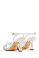 Women's White Stone Heeled Sandals | Derimod