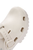 Women's White Jelly Thick Soled Slippers | Derimod