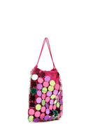 Women's Multi-Colored Long Chain Strap Sequin Crossbody Bag | Derimod