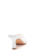 Women's White Printed Heeled Slippers | Derimod