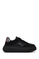 Kadın Siyah Bağcıklı Kalın Tabanlı Sneaker | Derimod