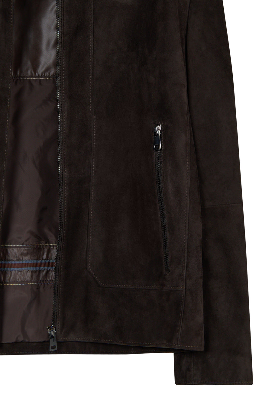 Pedri Male Brown Suede Leather Jacket