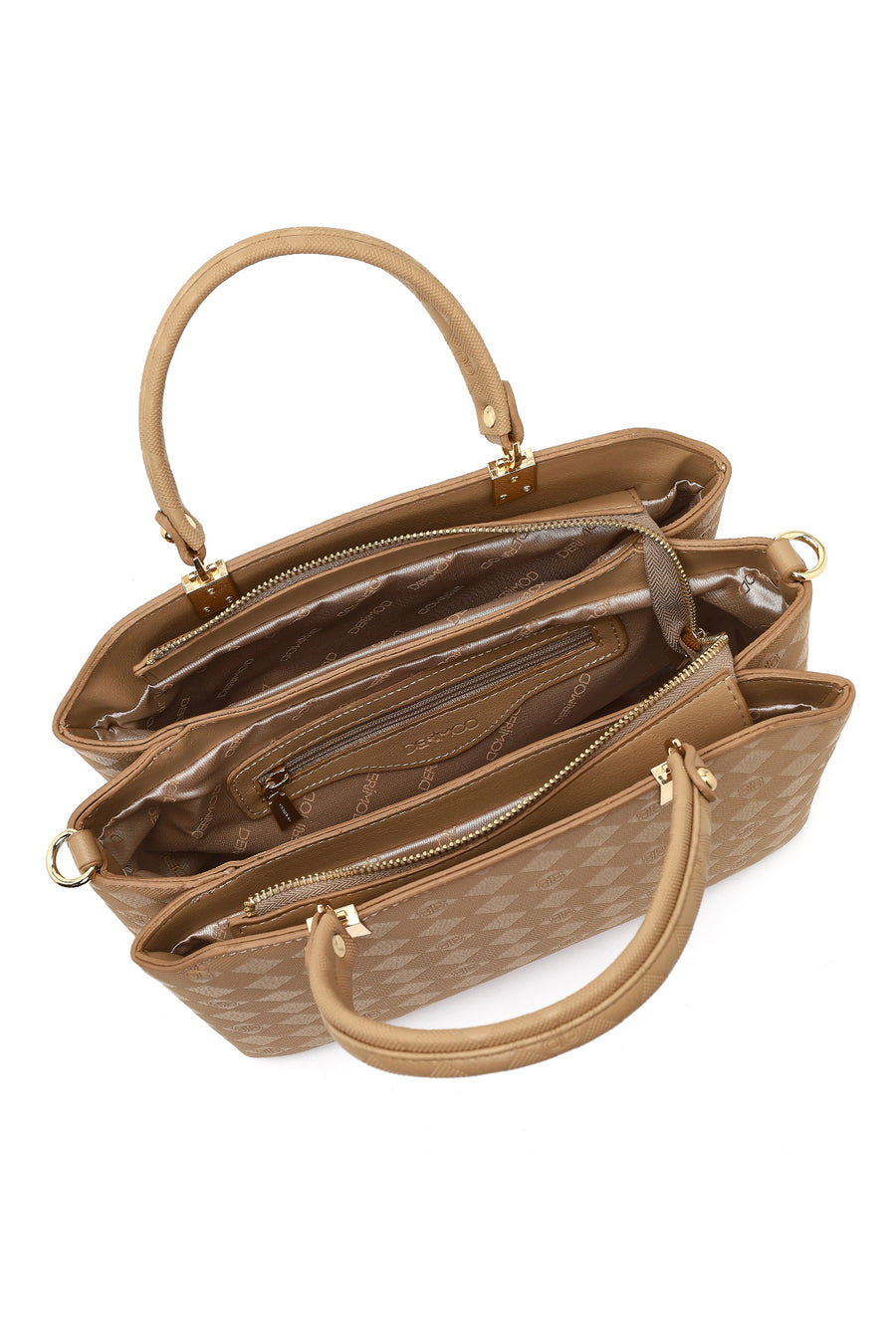 Women's Brown Long Strap Printed Sleeve Bag