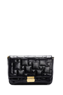 Women's Black Long Strap Quilted Crossbody Bag | Derimod