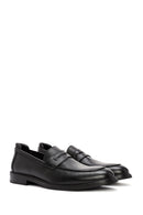 Men's Black Leather Classic Loafer | Derimod