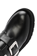 Women's Black Zippered Leather Boots | Derimod