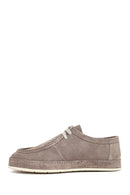Men's Gray Suede Leather Casual Shoes | Derimod