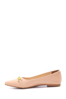 Women's Beige Buckled Ballerinas | Derimod